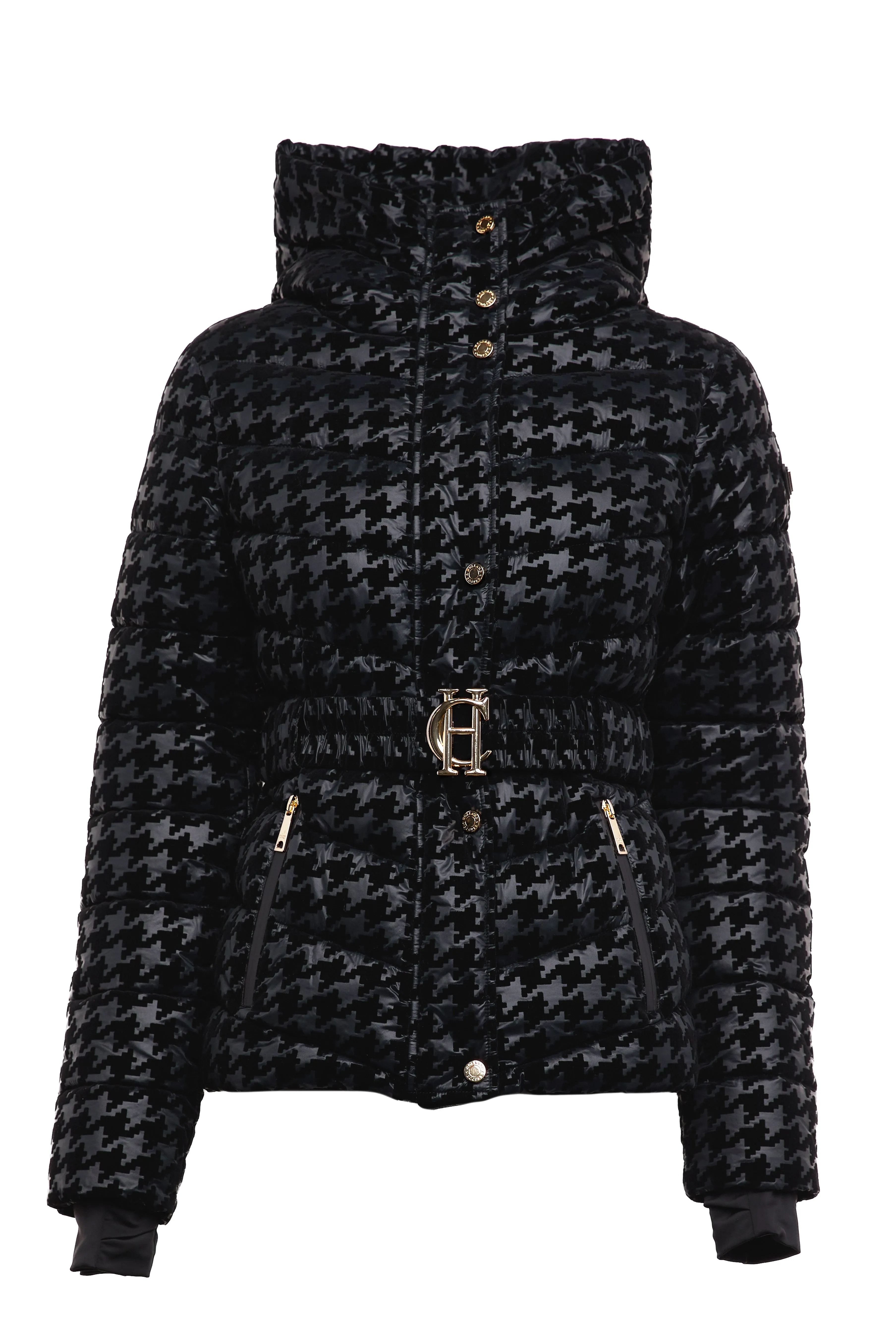 Vermont Puffer Jacket (Mono Houndstooth)