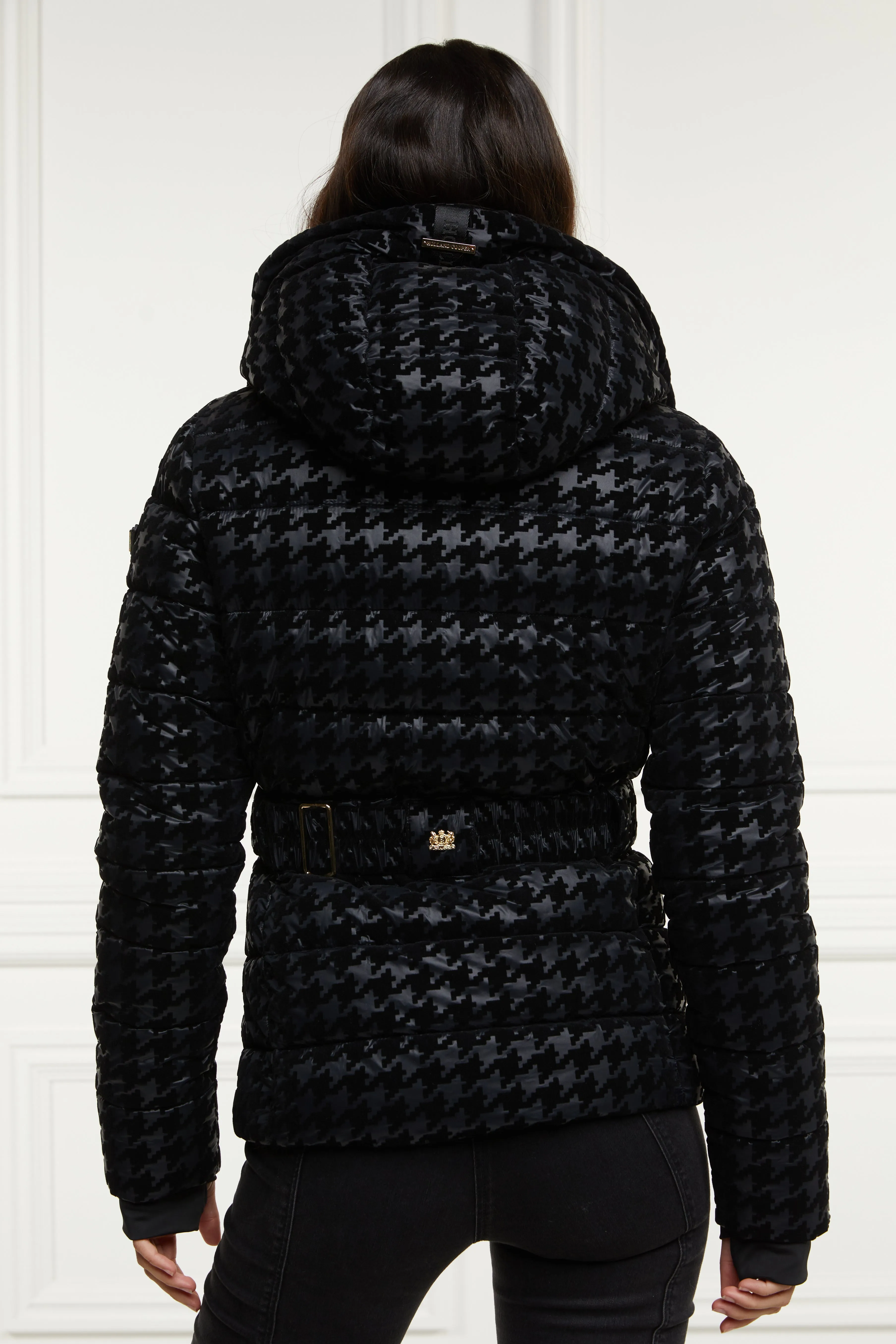 Vermont Puffer Jacket (Mono Houndstooth)