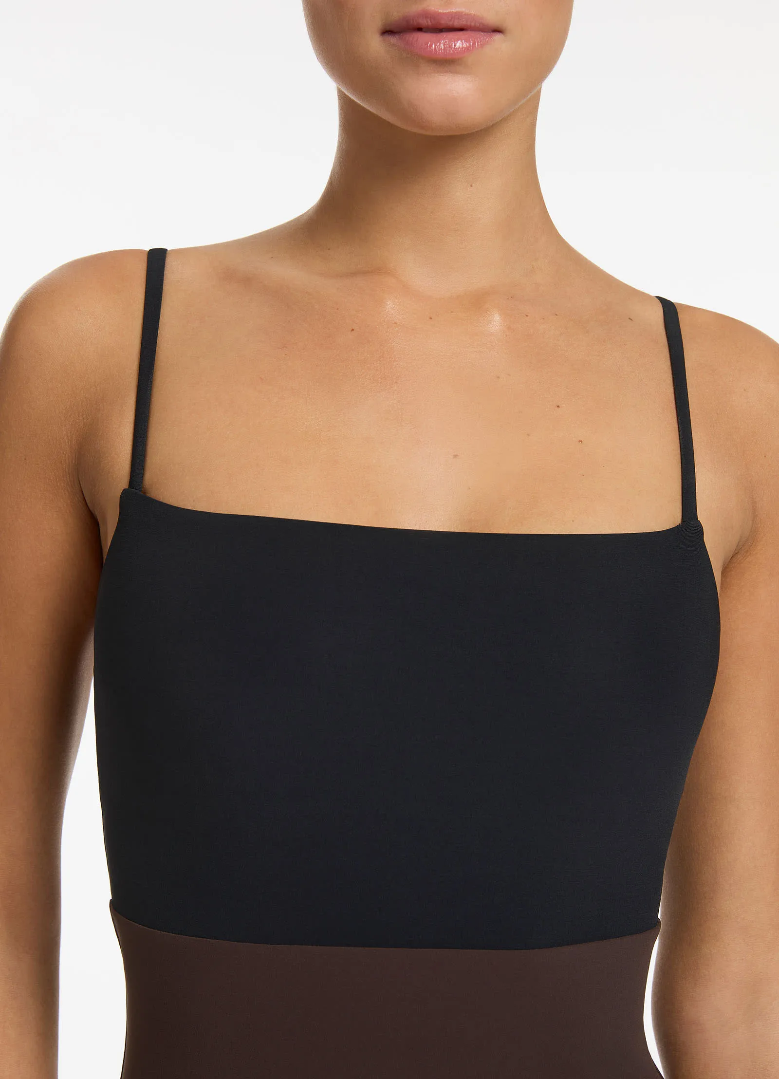 Versa Tank One Piece - Black/Chocolate