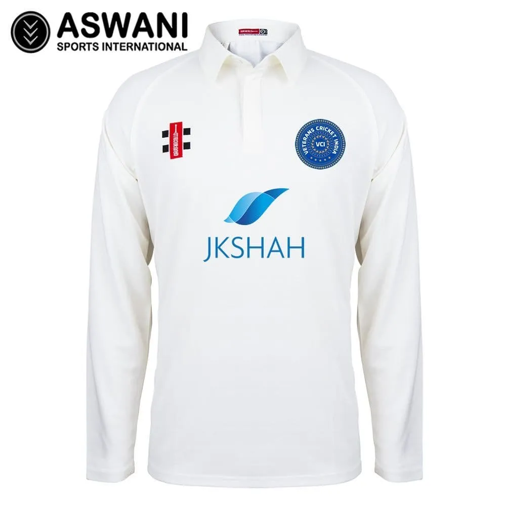 Veterans Cricket India Playing Shirt, Long Sleeve