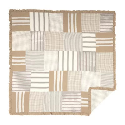 VHC Brands Vintage Stripe Reversible Quilt