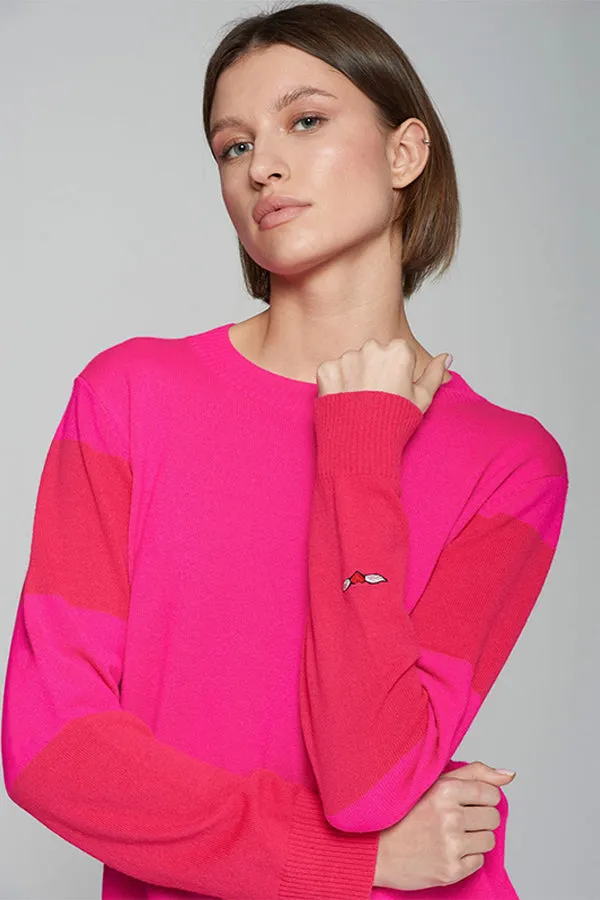 Vilagallo LOST RED PINK KNITWEAR PULLOVER