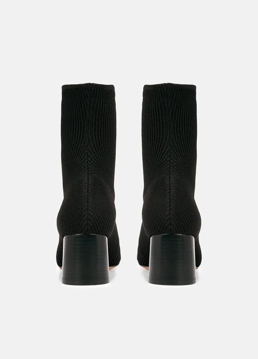 Vince Tasha Knit Ankle Boot - Black