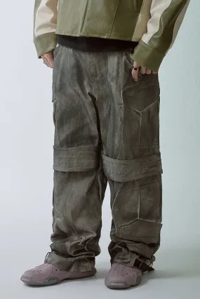 Vintage Dark Loose Cargo Pants