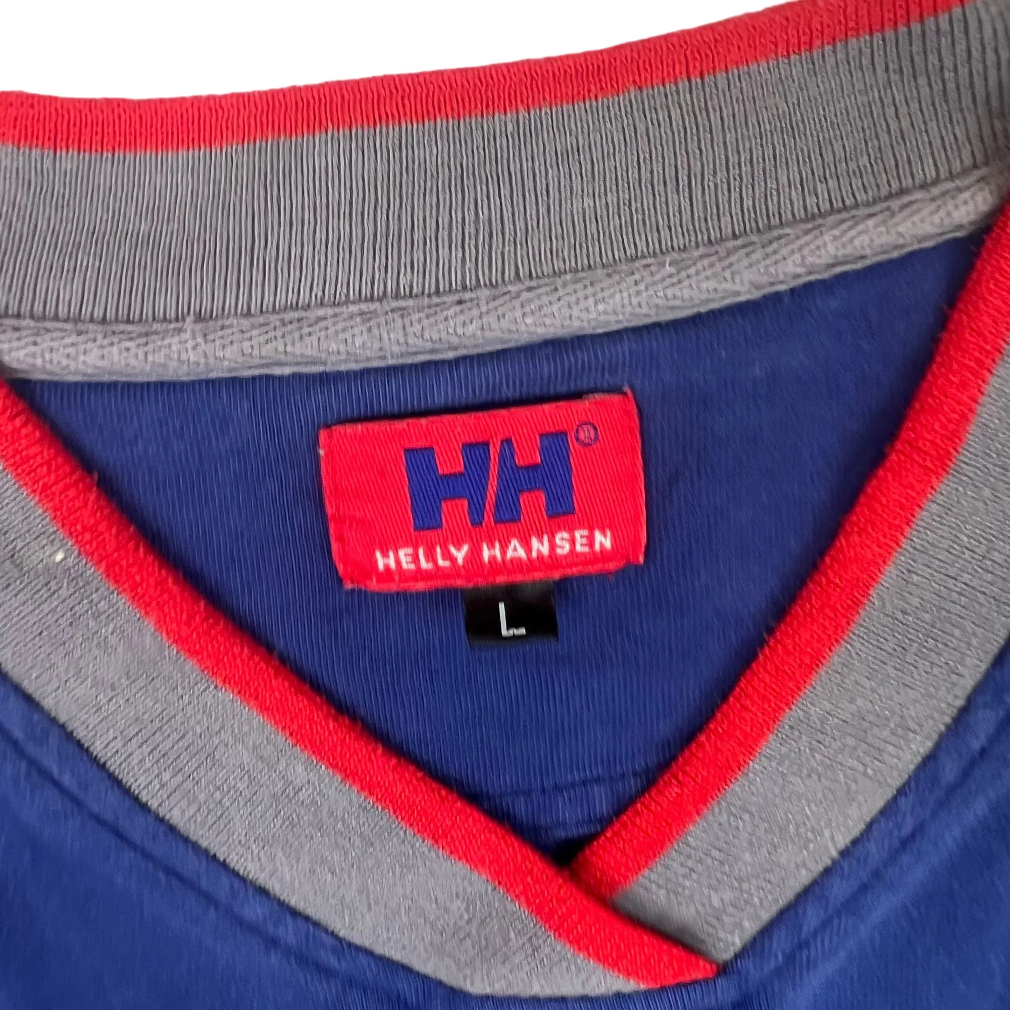 Vintage Helly Hansen Embroidered Logo Top National Snow Tour 2000 Sweatshirt Blue Red