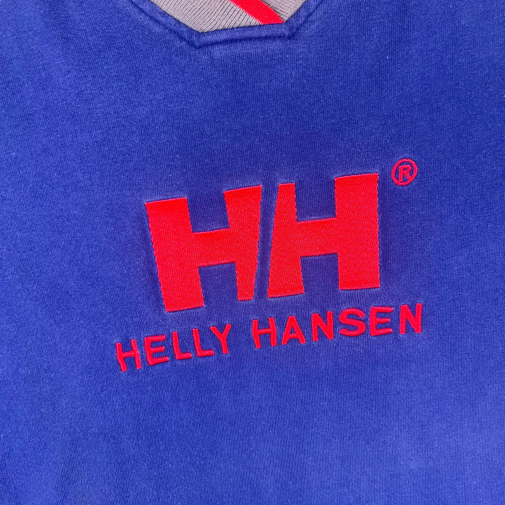 Vintage Helly Hansen Embroidered Logo Top National Snow Tour 2000 Sweatshirt Blue Red