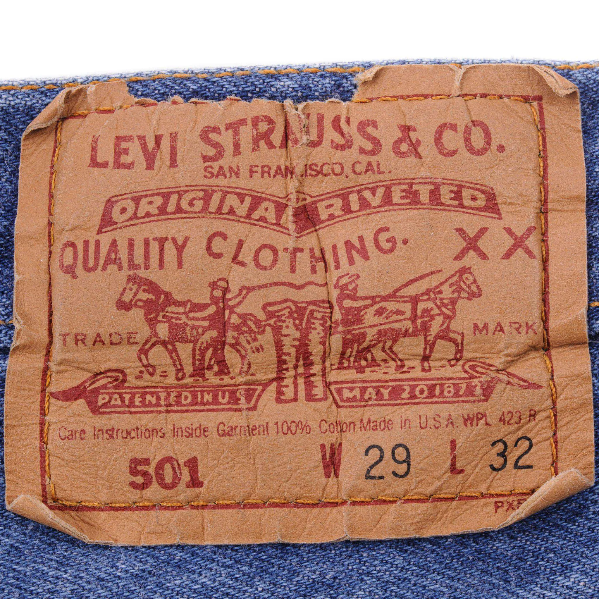 VINTAGE LEVIS 501 JEANS INDIGO ERA 1988-1993 SIZE W29 L31 MADE IN USA