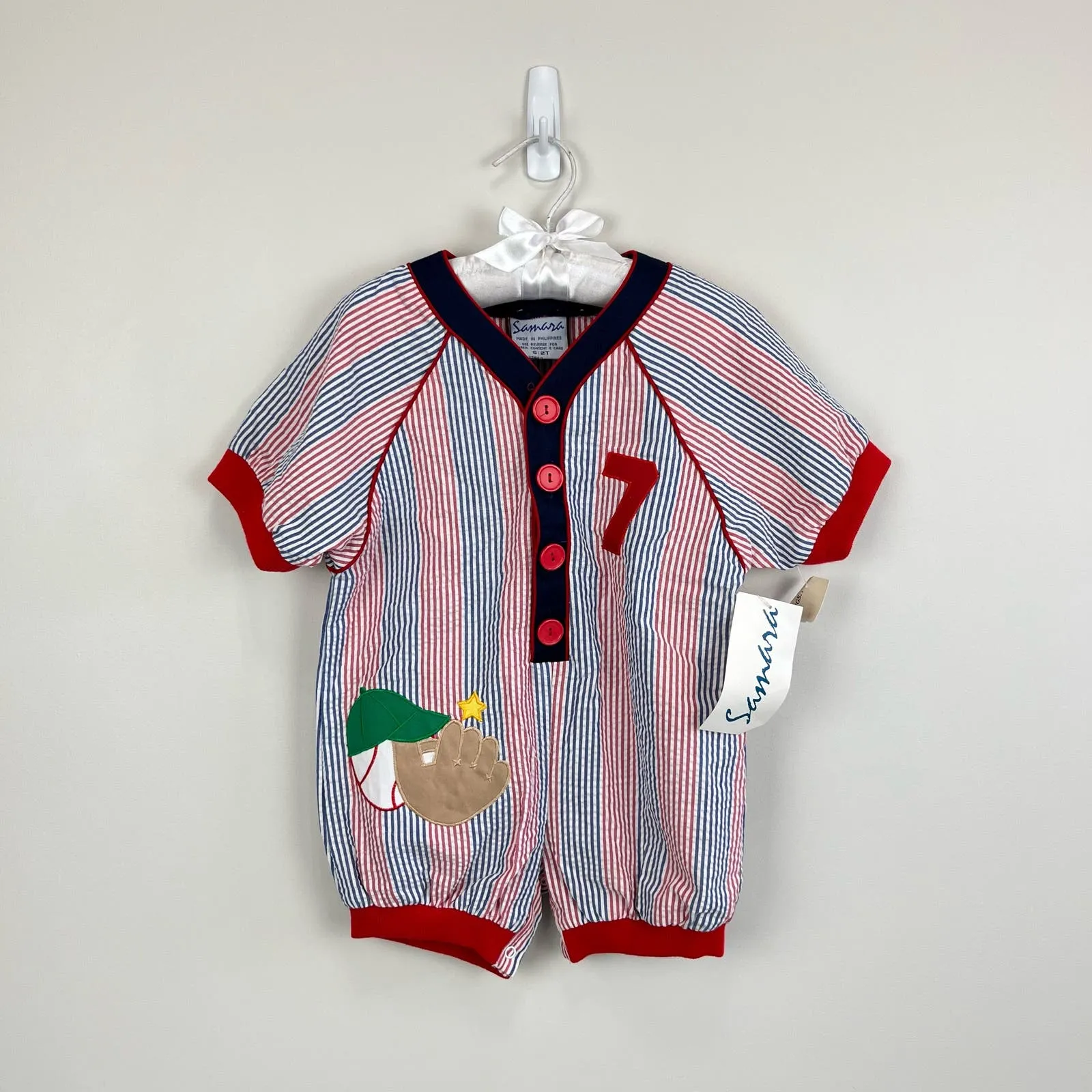 Vintage Samara Baseball Romper 2T NWT
