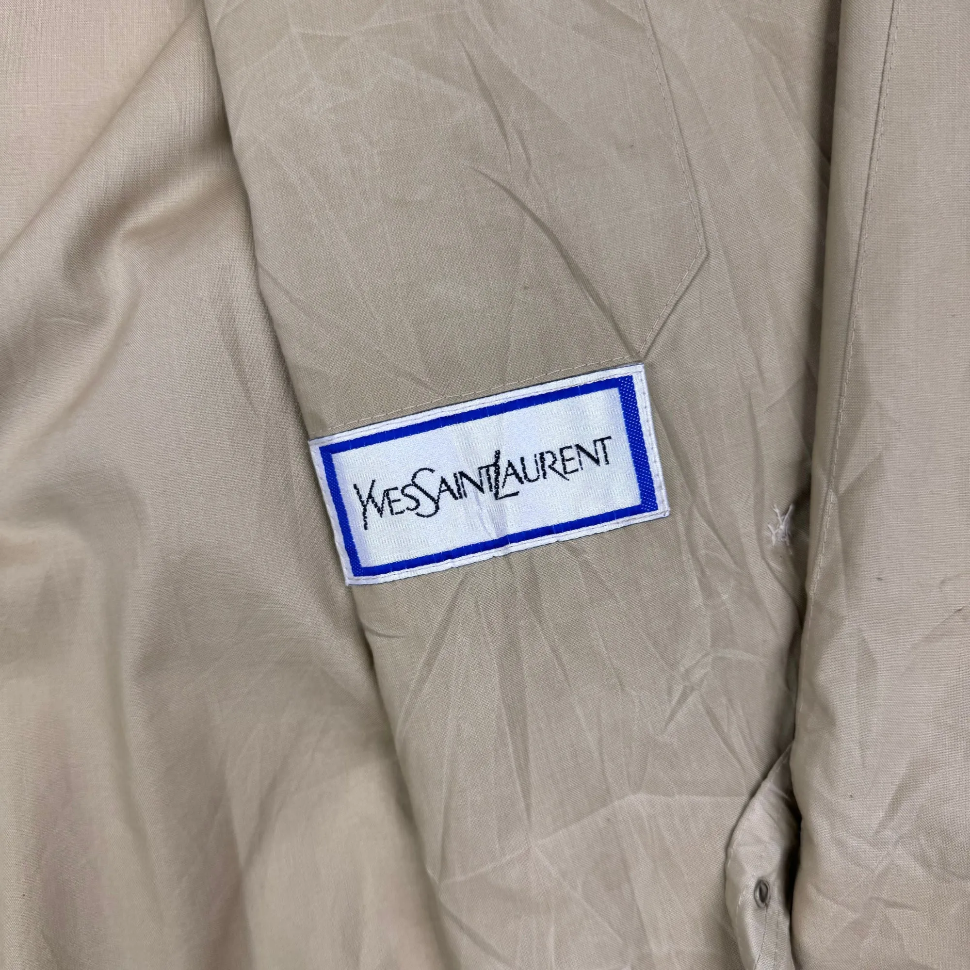 Vintage Yves Saint Laurent Trench Coat Beige