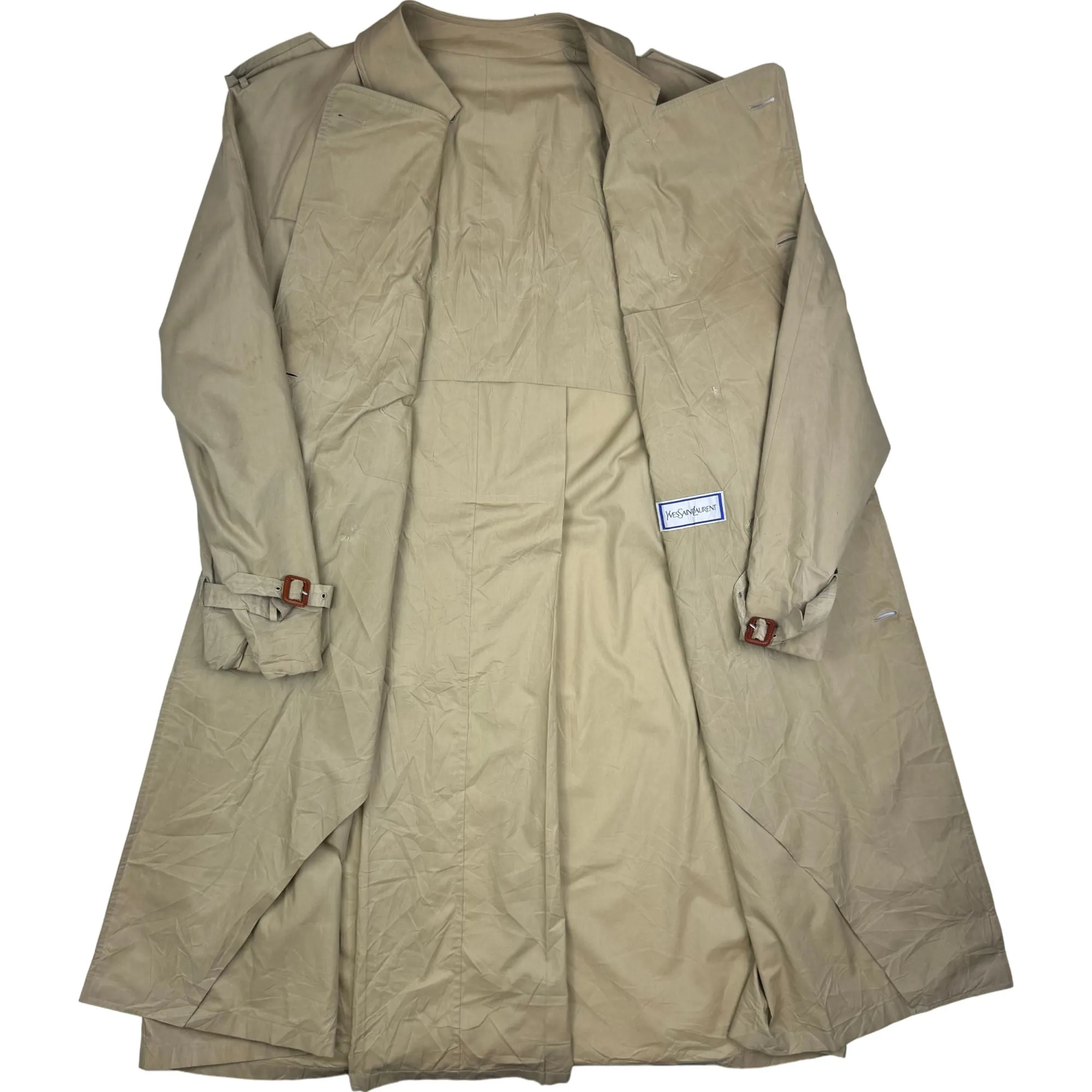 Vintage Yves Saint Laurent Trench Coat Beige