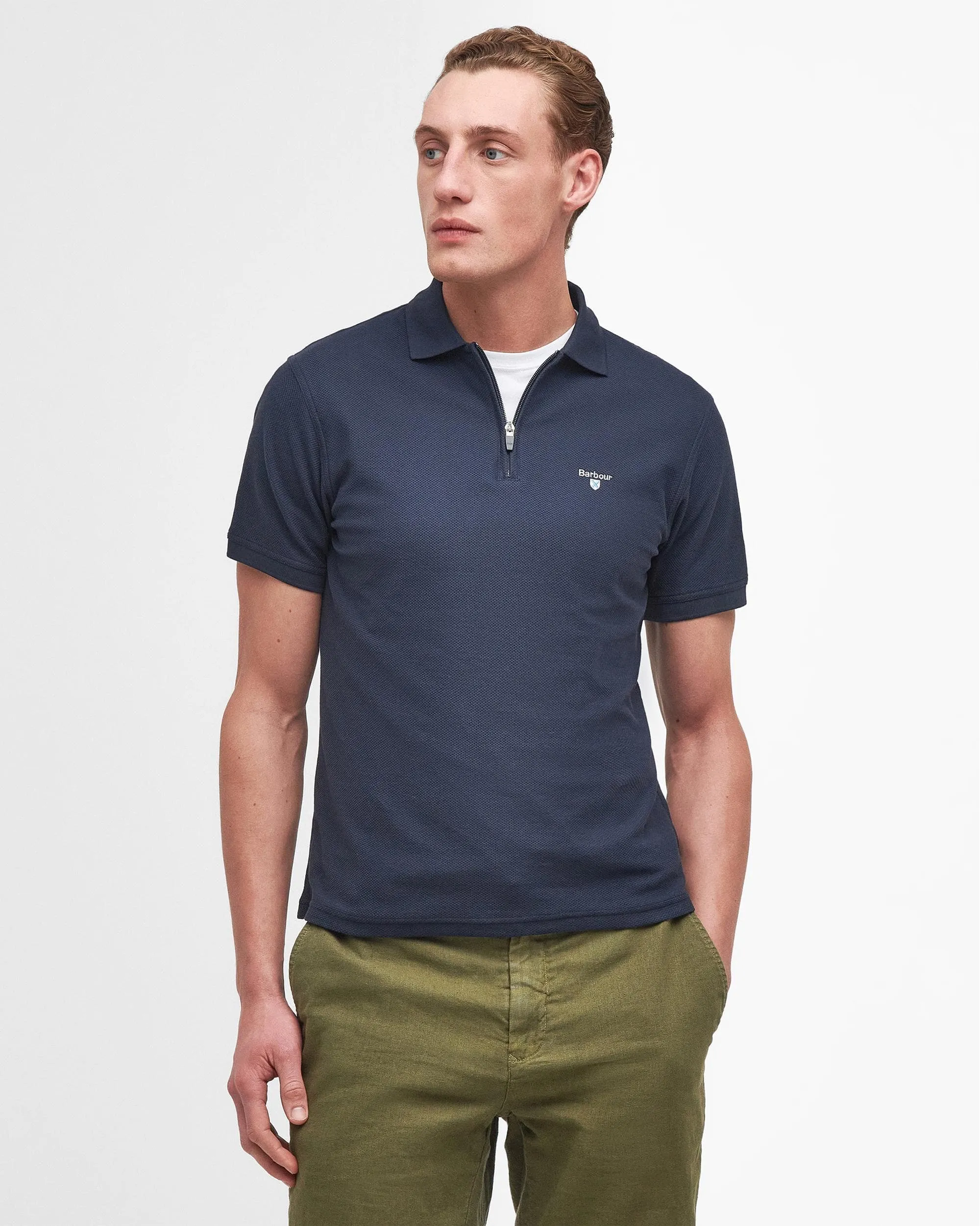 Wadworth Mens Tailored Zip Polo Shirt