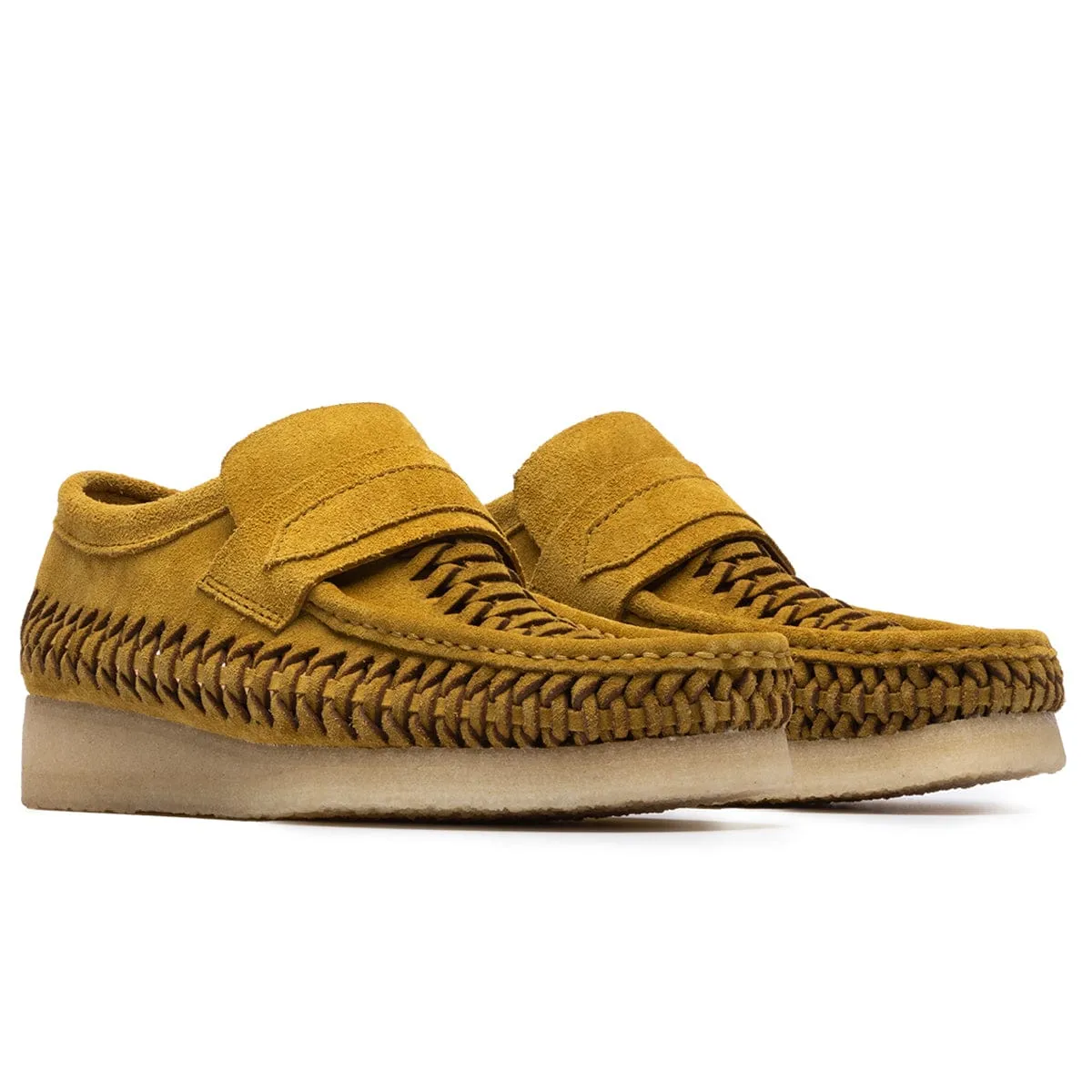WALLABEE WOVEN LOAFER OLIVE SUEDE | Bodega