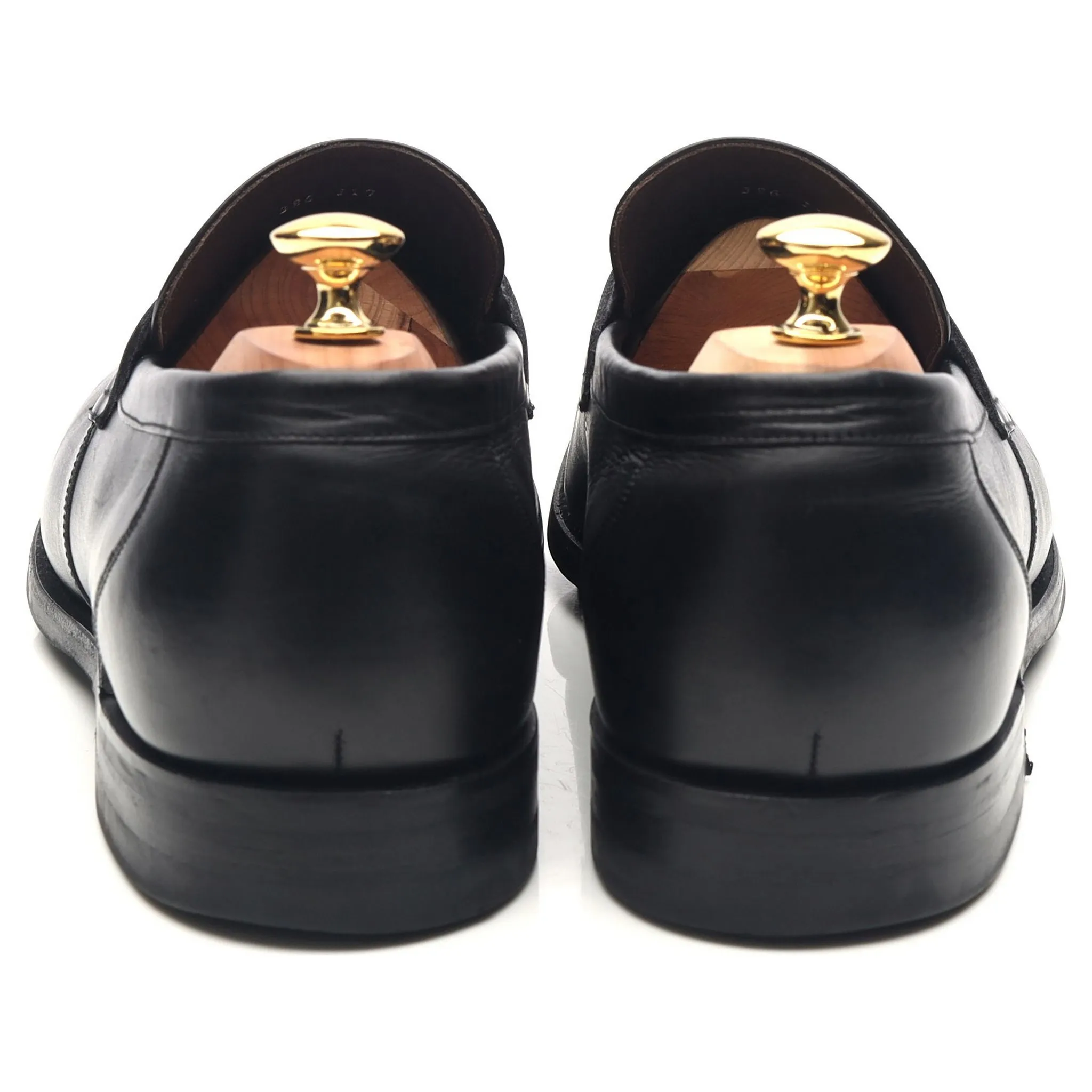 'Warner' Black Leather Loafers UK 11.5 F