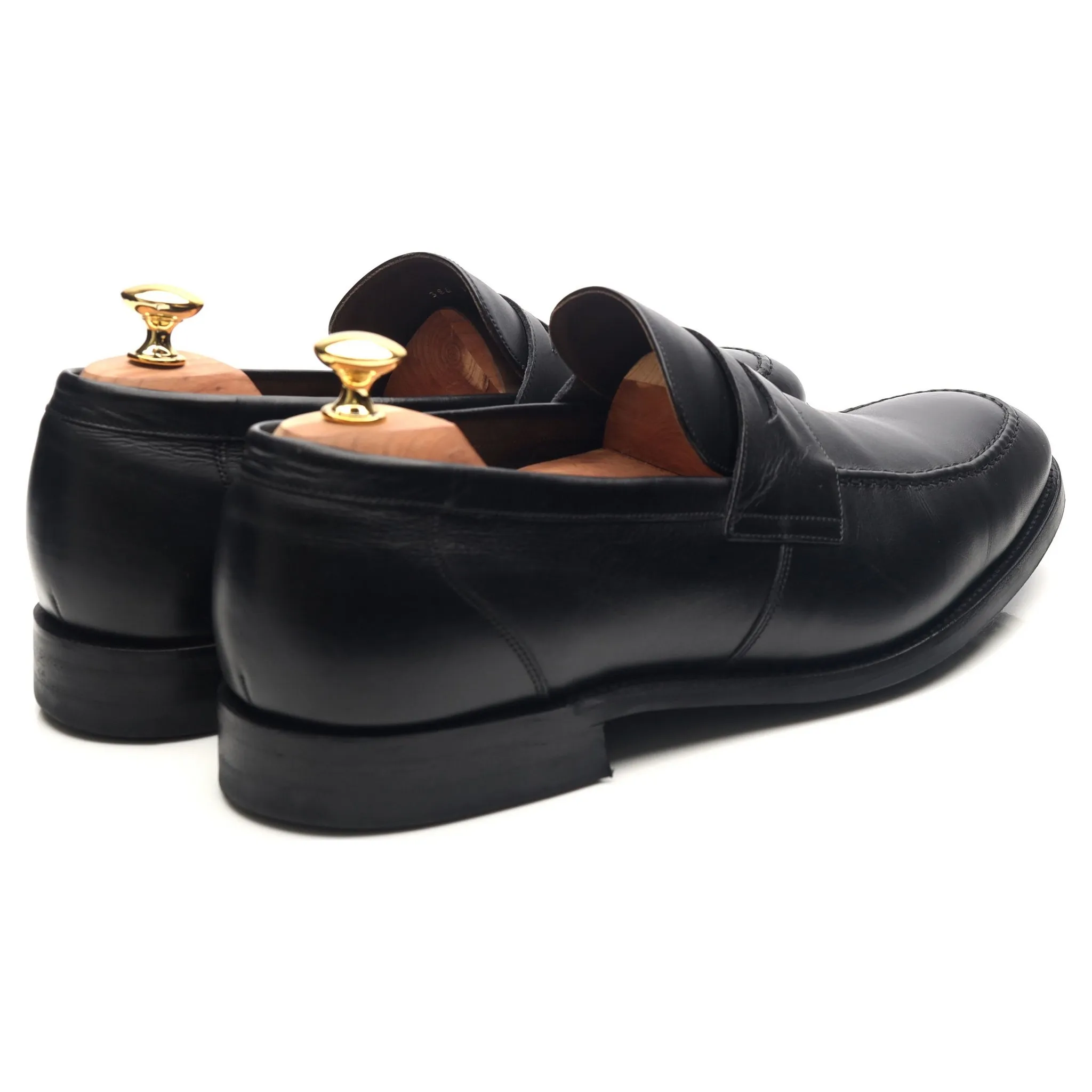 'Warner' Black Leather Loafers UK 11.5 F