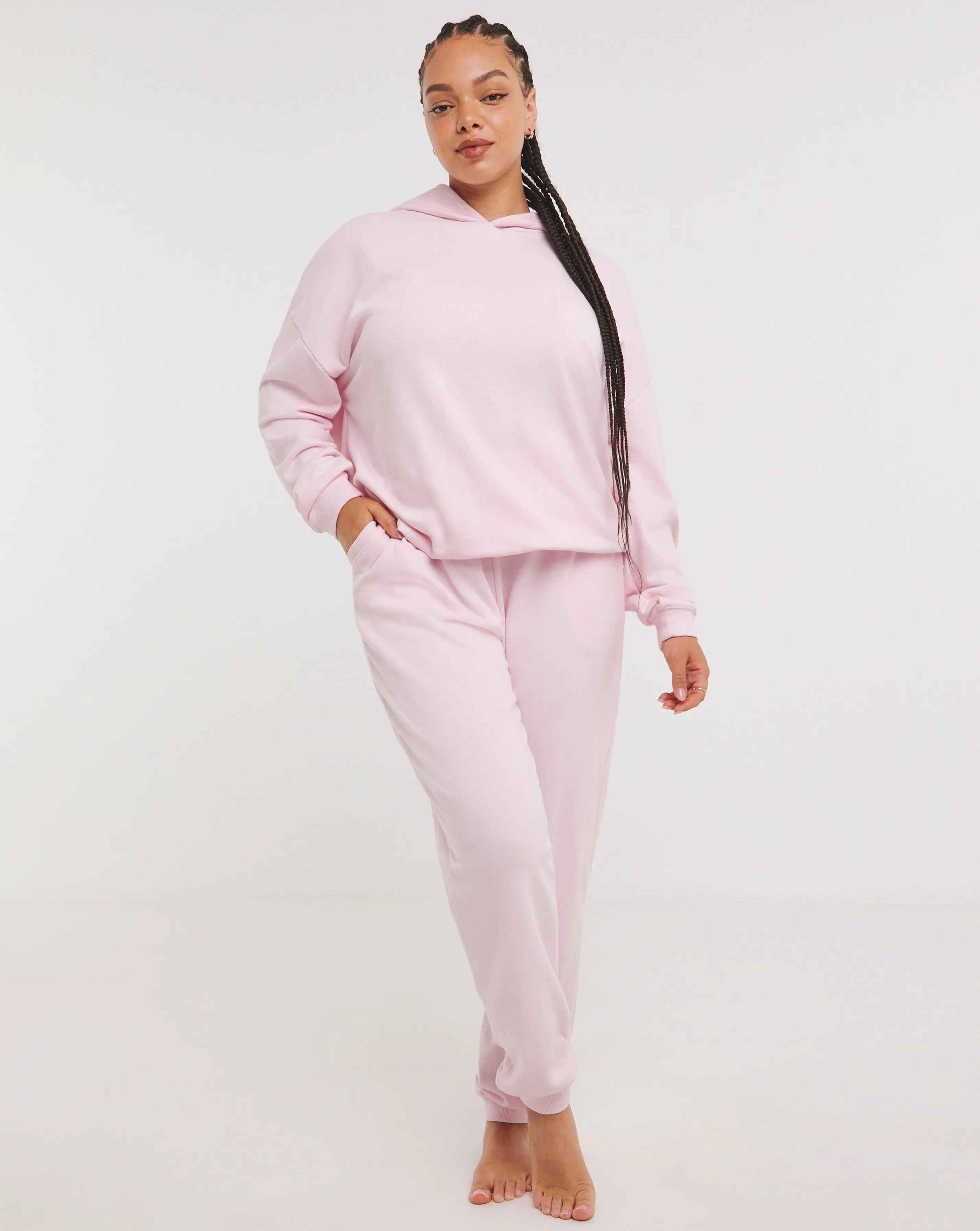 Washed Hoodie and Jogger Lounge Set | Simply Be