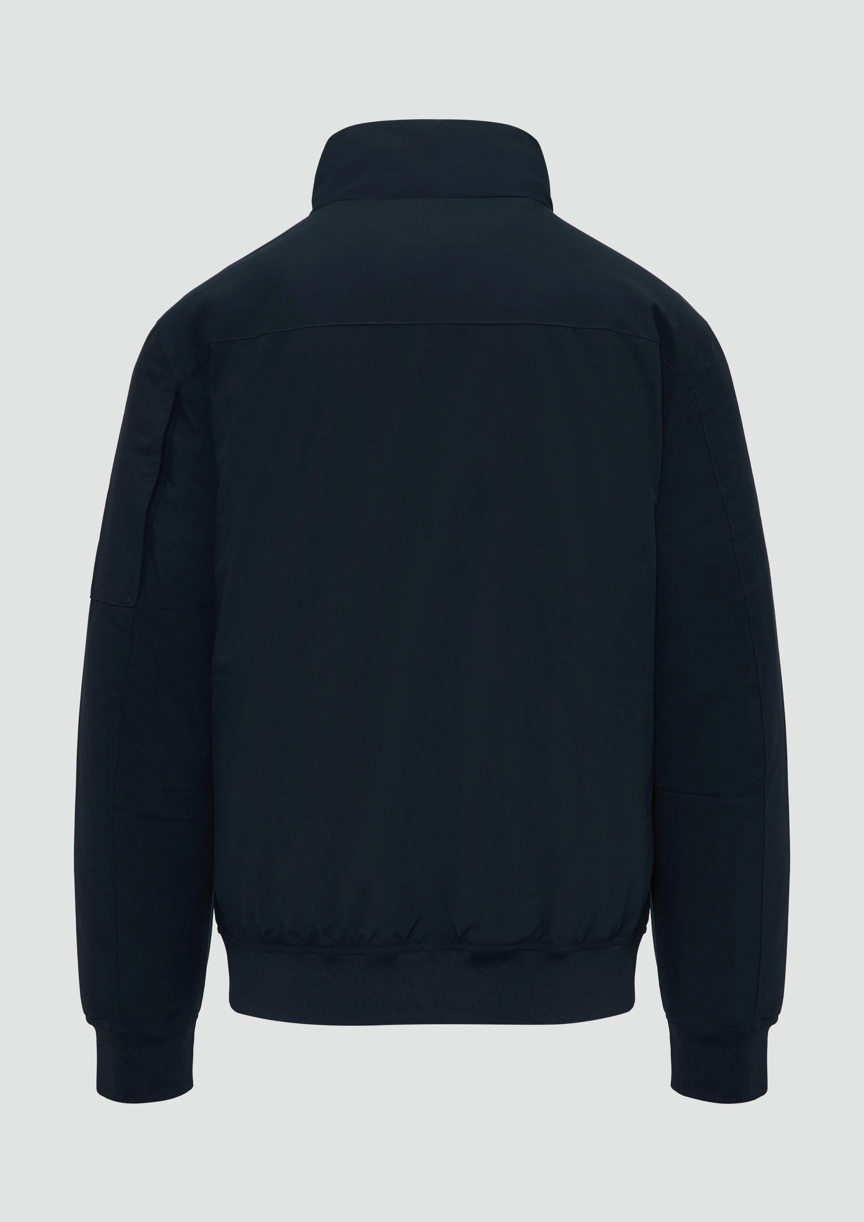 Water-resistant jacket with a stand-up collar