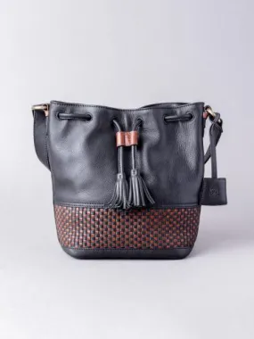 Waverton Leather Duffle Bag in Black