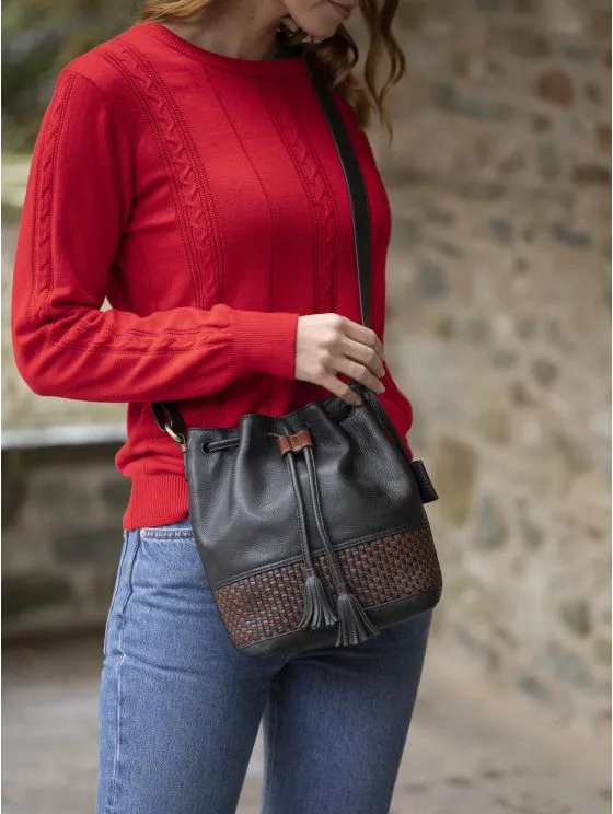 Waverton Leather Duffle Bag in Black