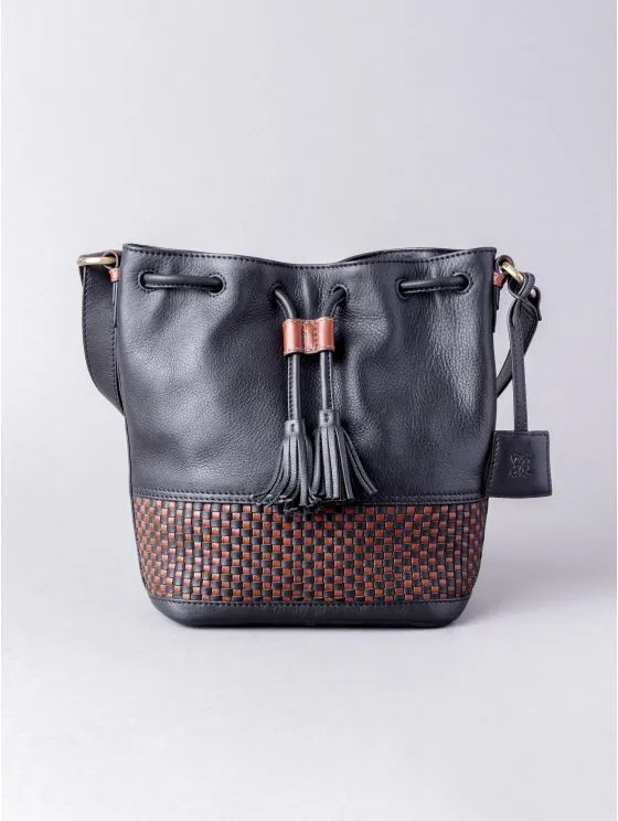 Waverton Leather Duffle Bag in Black