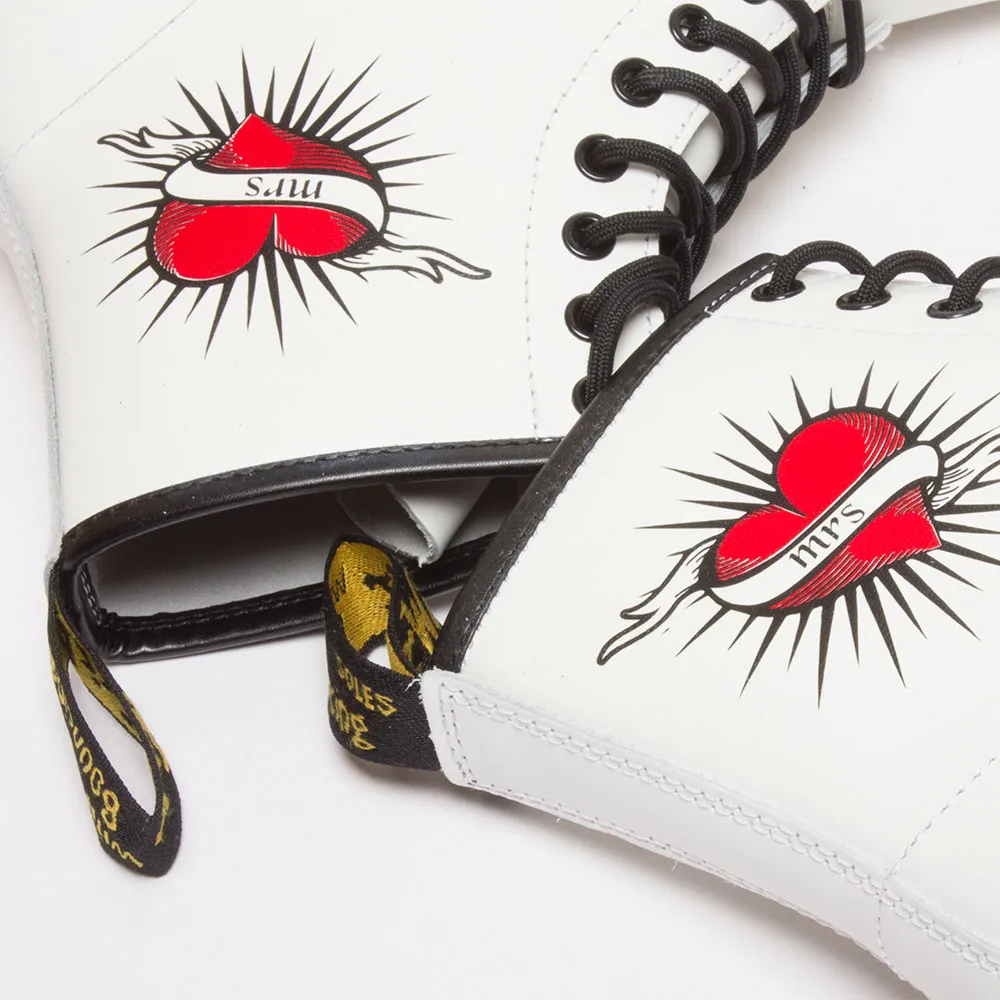 Wedding Bride Mrs Heart Custom Dr Martens