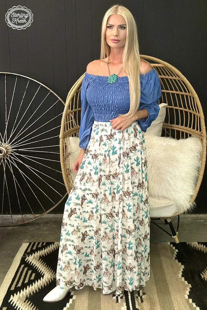 Western City Maxi Skirt