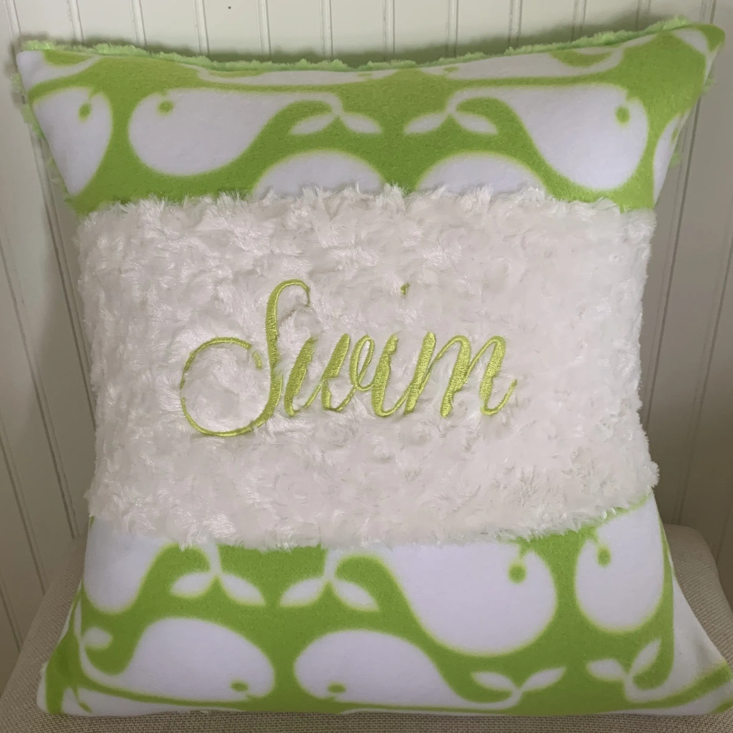Whale Swim Pillow