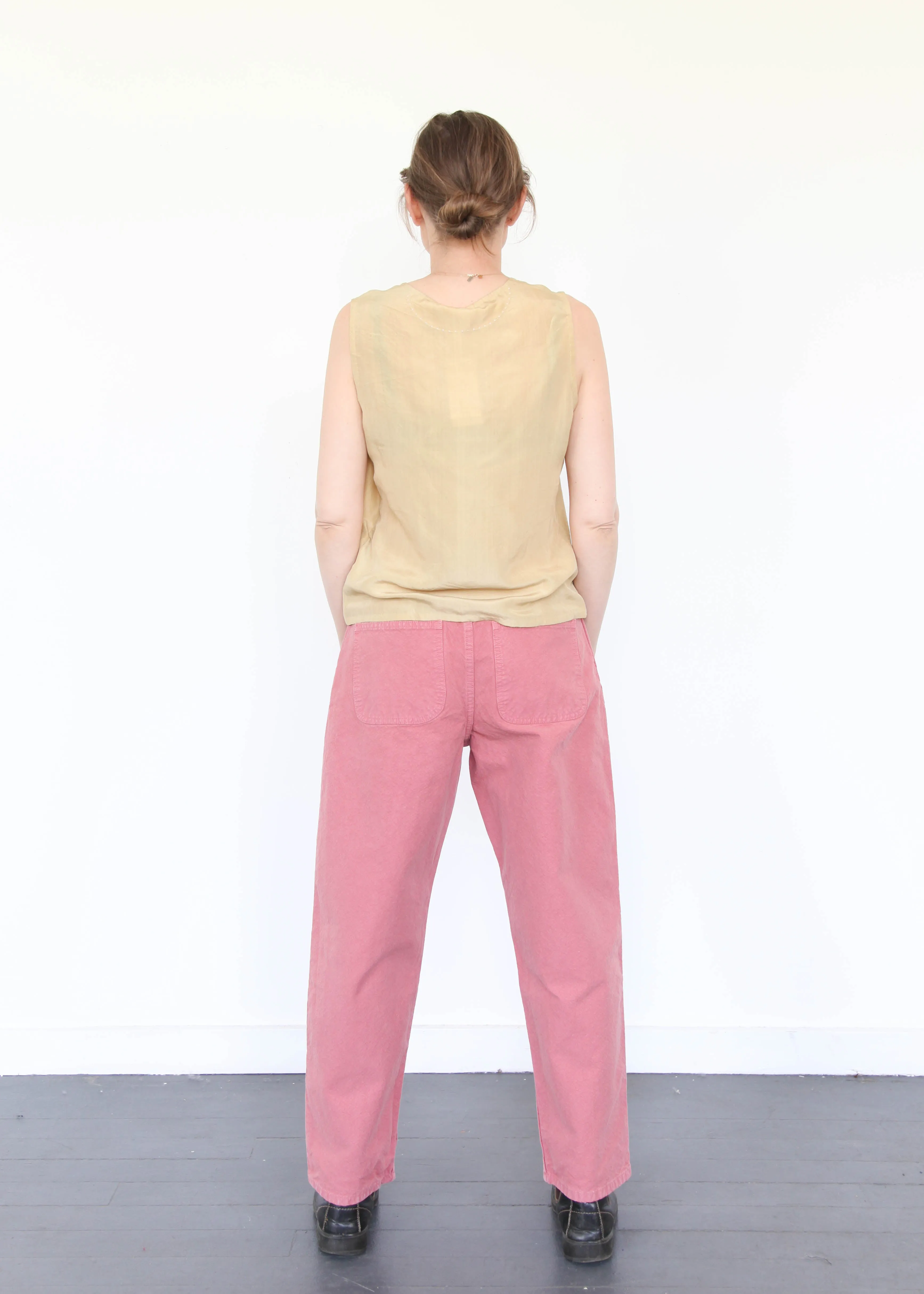 Whiskey Gold Sleeveless Silk Top