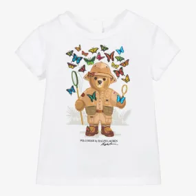 White Cotton Polo Bear T-Shirt