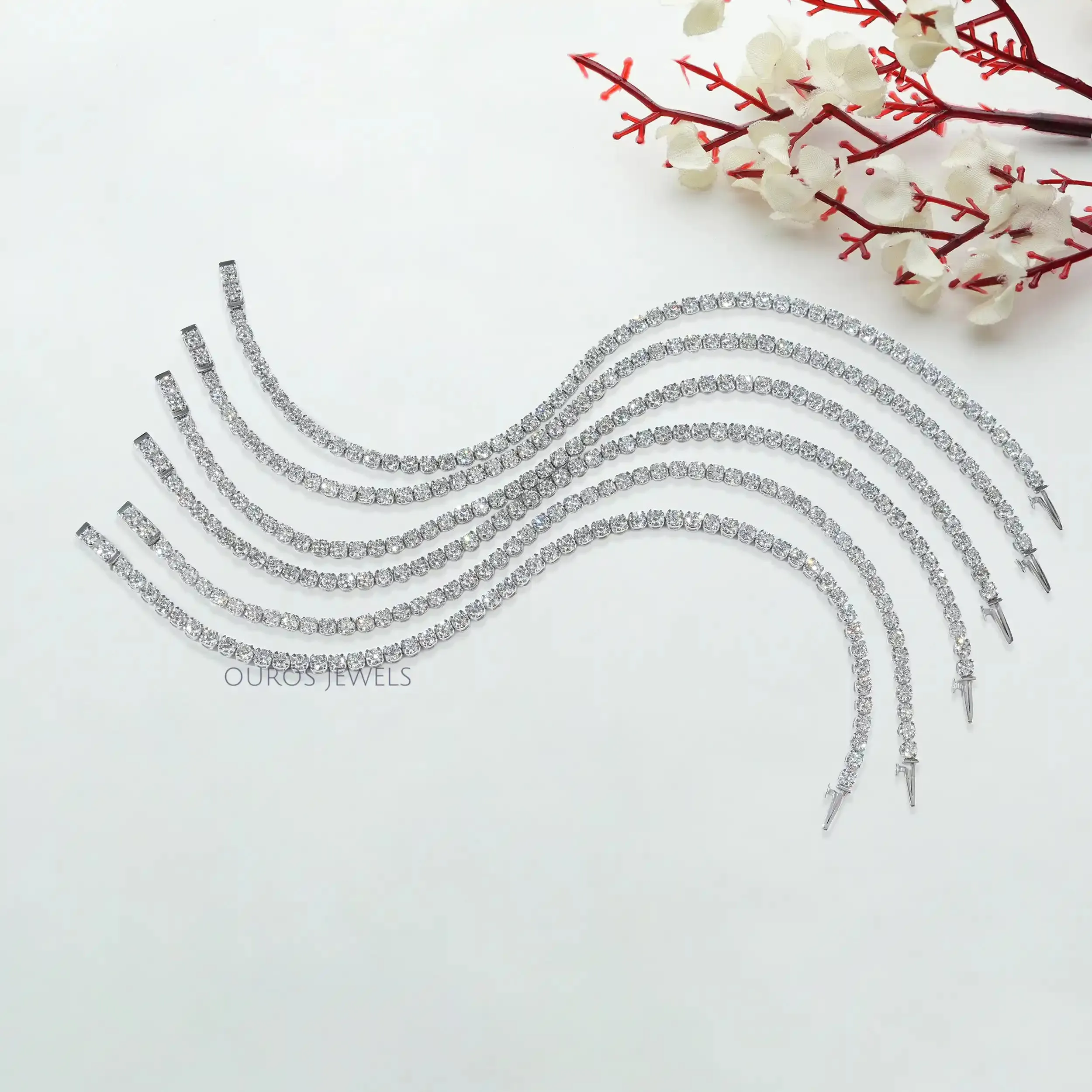 White Gold Round Cut Diamond Tennis Bracelet