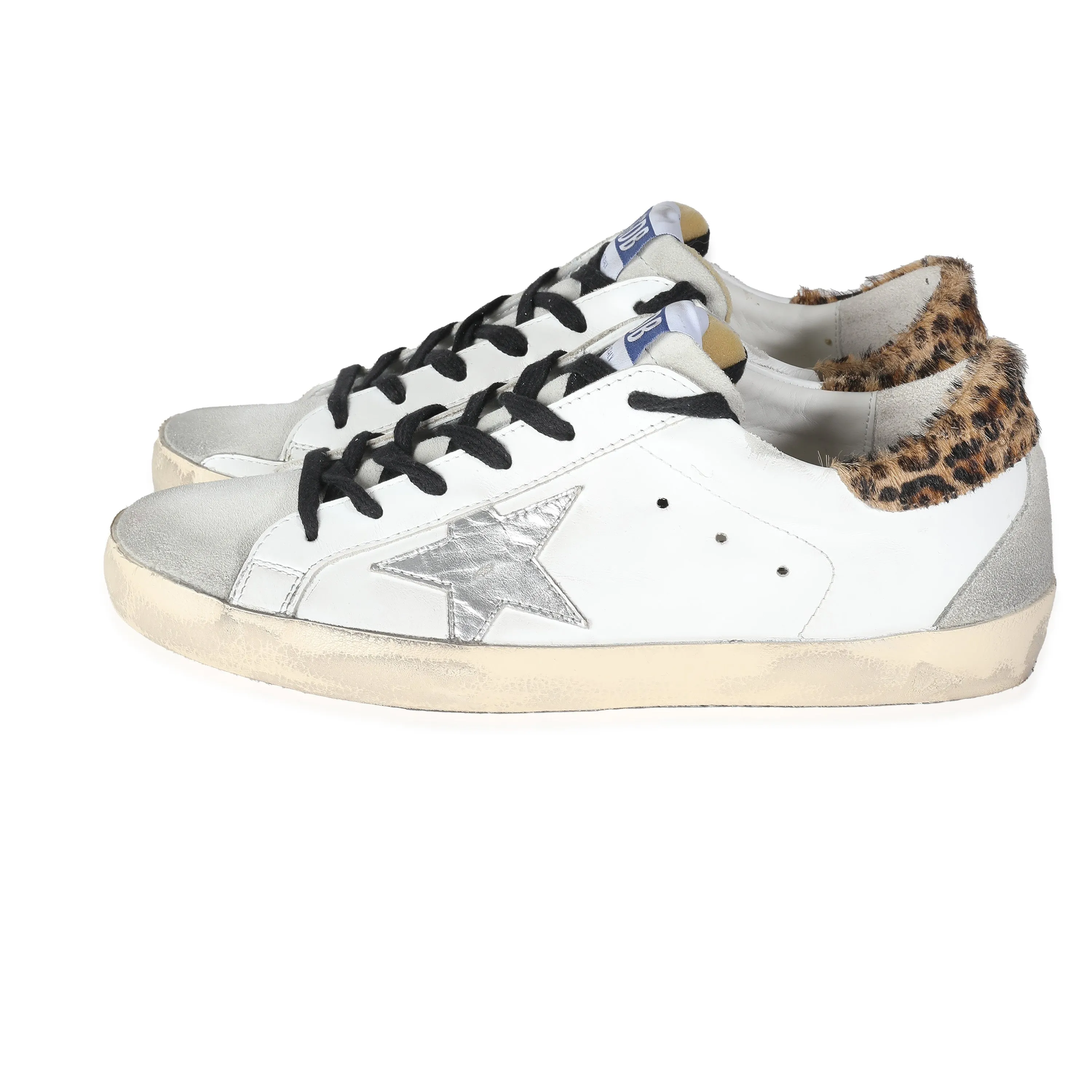 White Leopard Pony Hair Super-Star Classic Sneakers 39