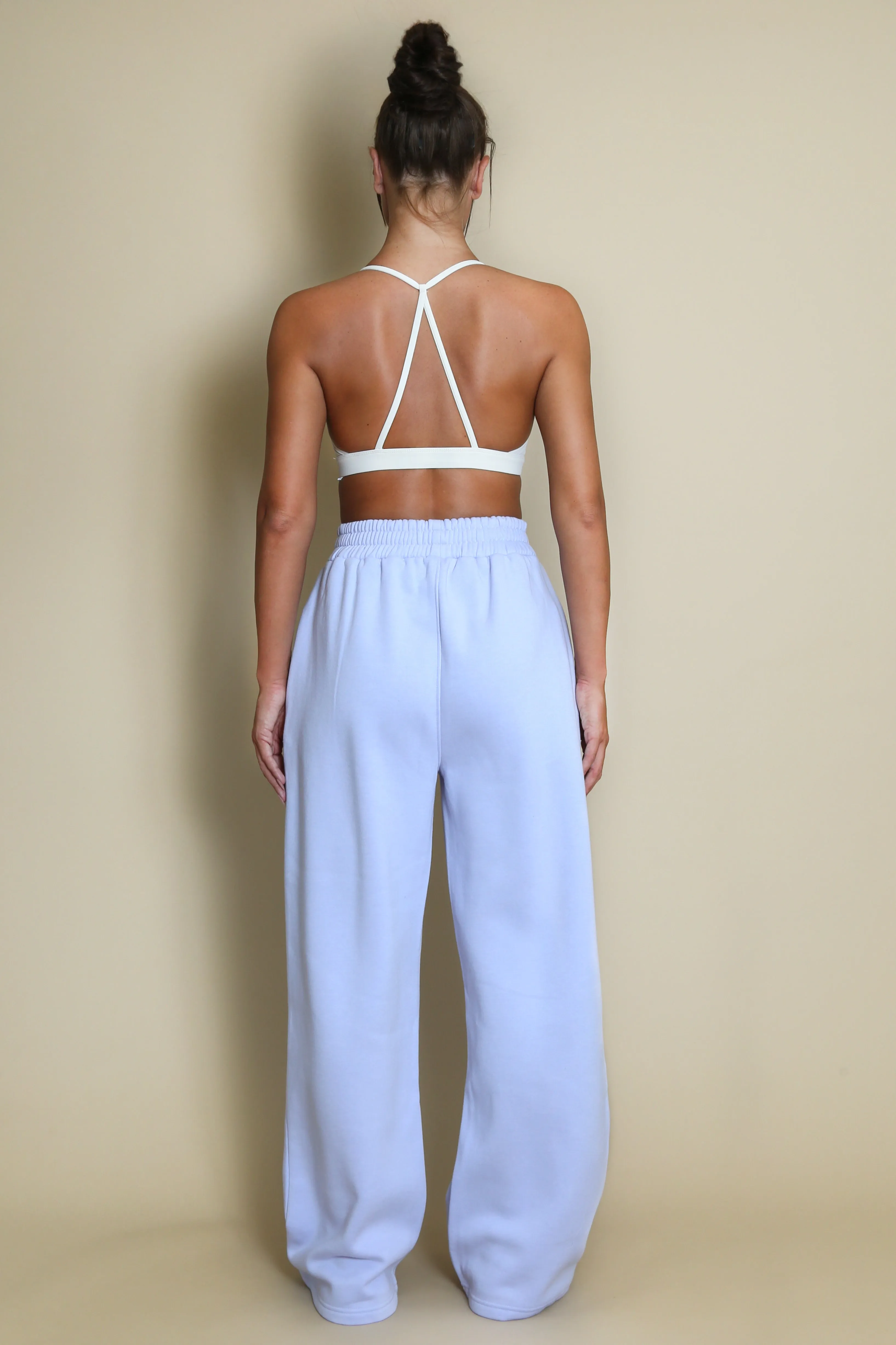 Wide Leg Joggers In Lilac