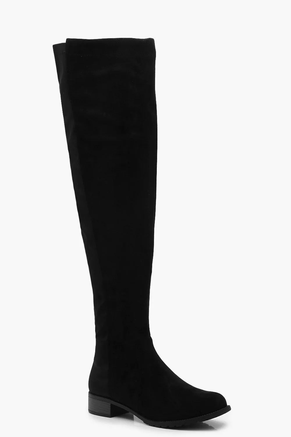 Wider Calf Flat Knee High Boots