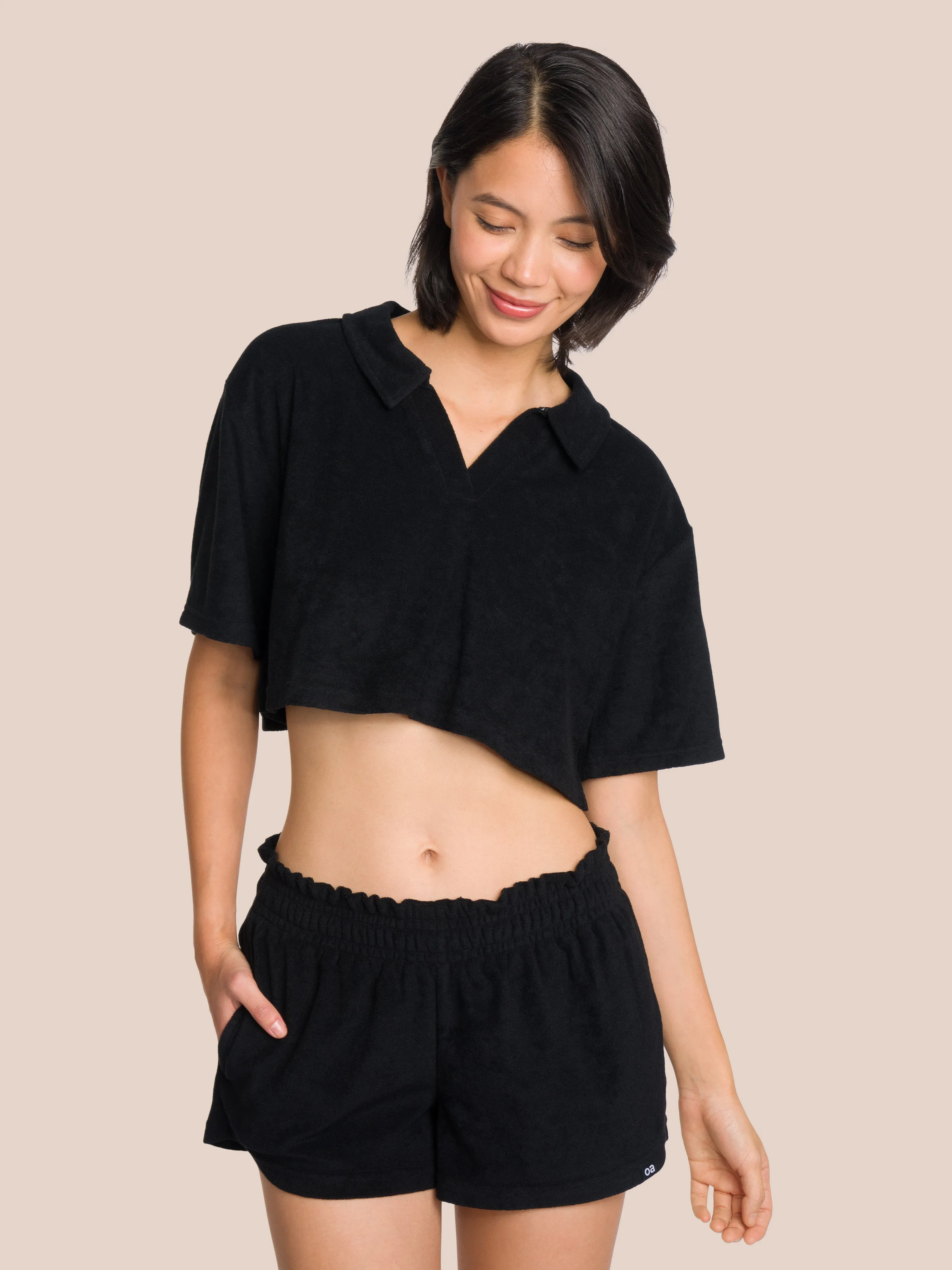 Willow Polo Short Set - California Rose