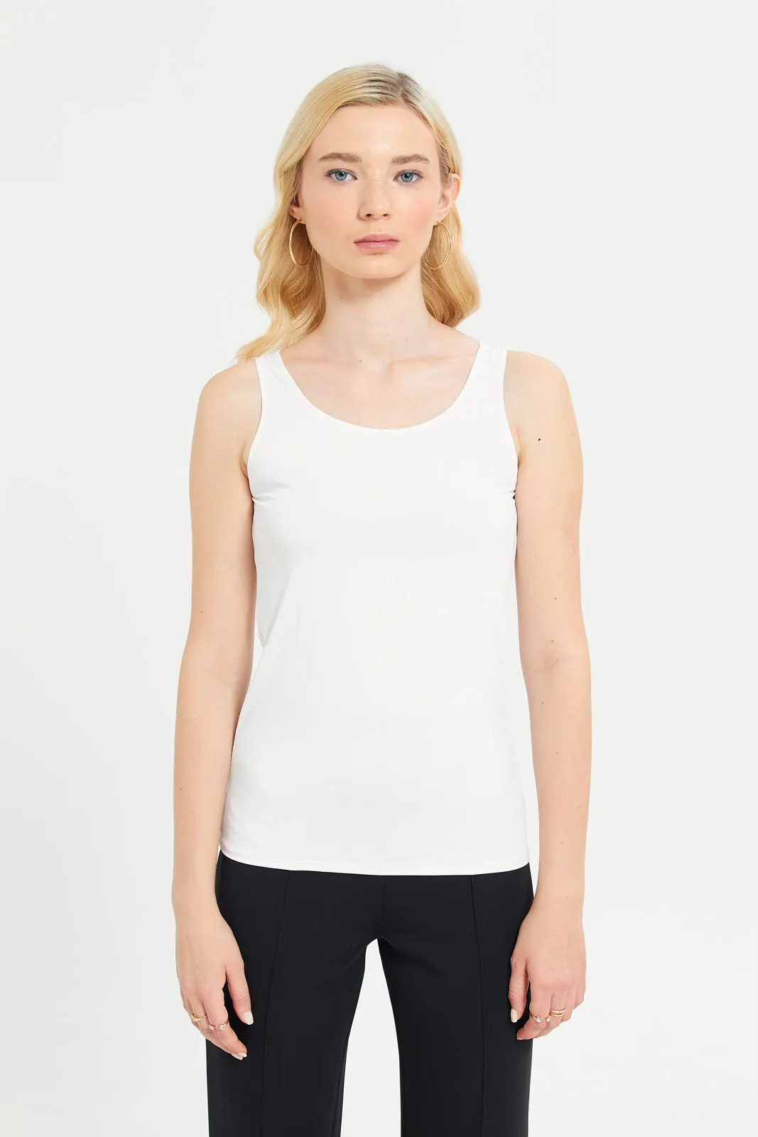 Women White Breathable Vest