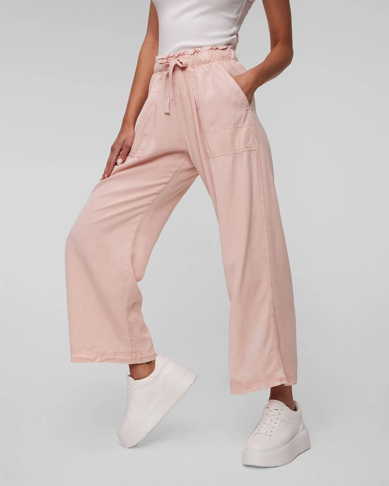 Women's pink trousers Deha D02776-12312