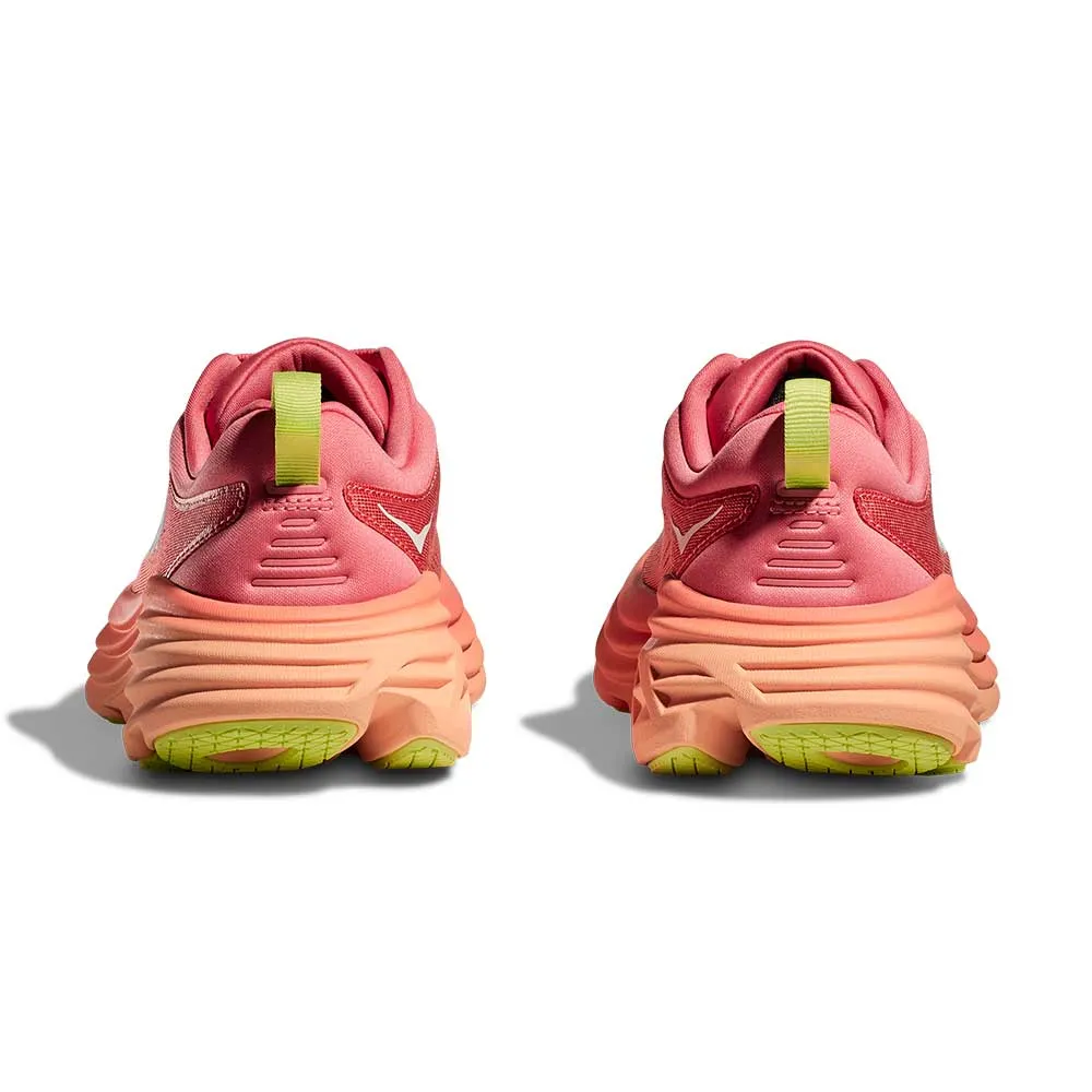 Women's Bondi 8 Running Shoe - Coral/Papaya - Regular (B)