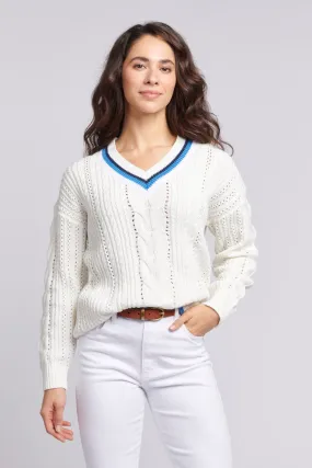 Womens Cricket Jumper in Marshmallow