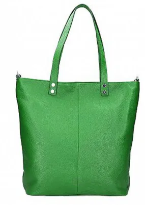 Women's green juliette leather tote bag