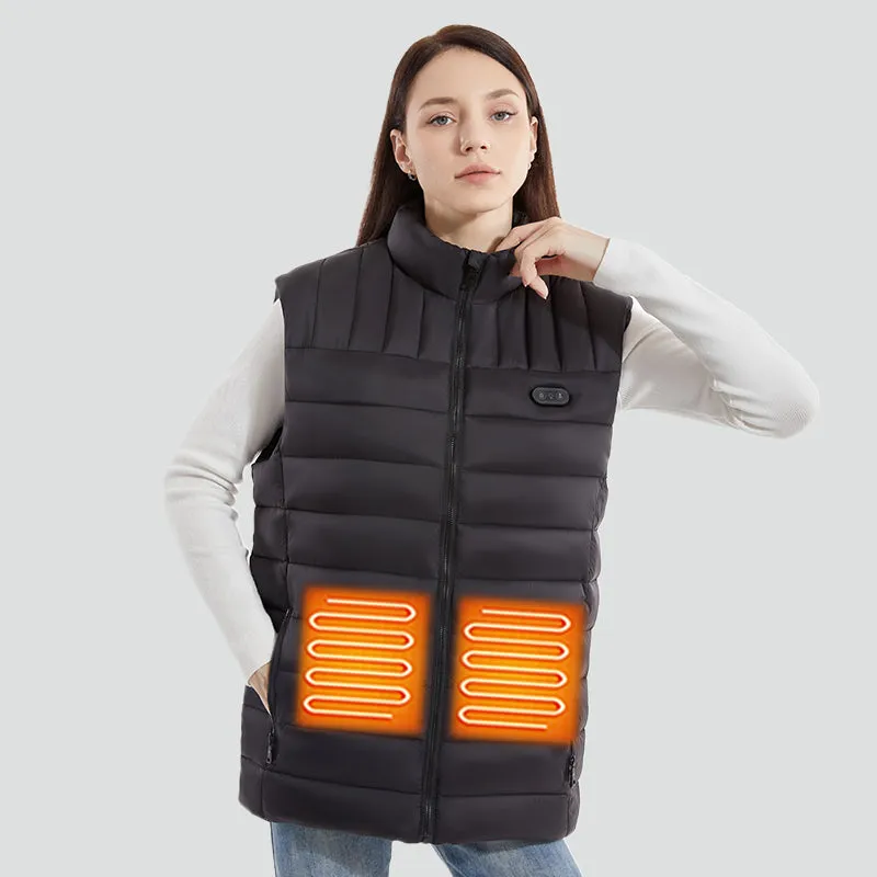 Women's Heated Puffer Vest with 15 heating Zones