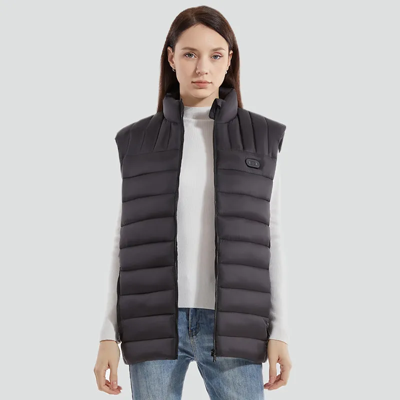 Women's Heated Puffer Vest with 15 heating Zones