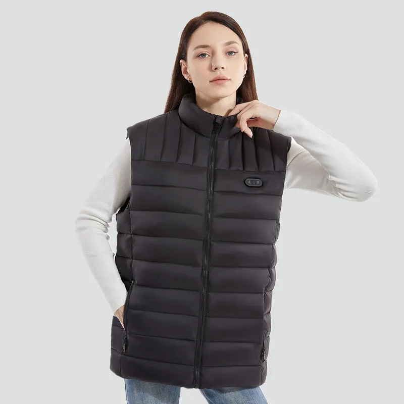 Women's Heated Puffer Vest with 15 heating Zones