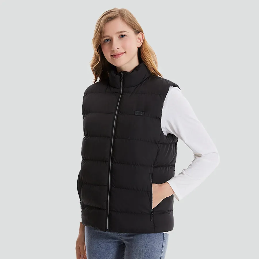 Women's Heated Puffer Vest with 9 Heating Zones(Battery Not Included)