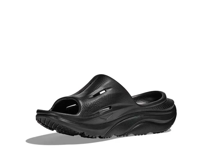 Womens Hoka Ora Slide 3 in Black/Black