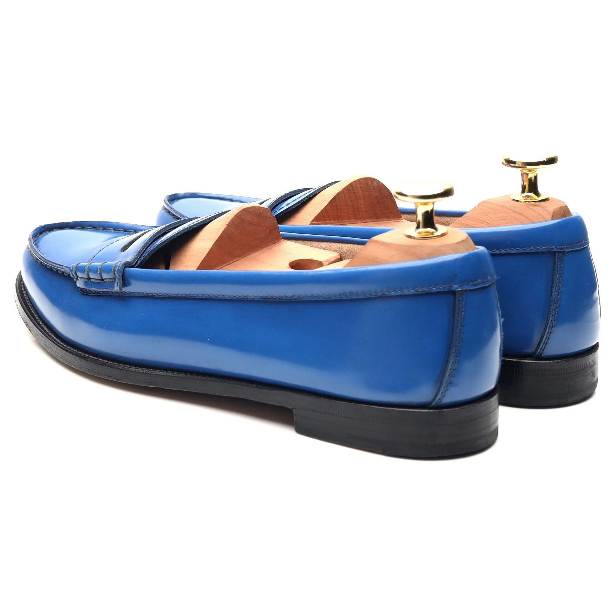 Women's 'Kara' Blue Leather Loafers UK 3.5 EU 36.5