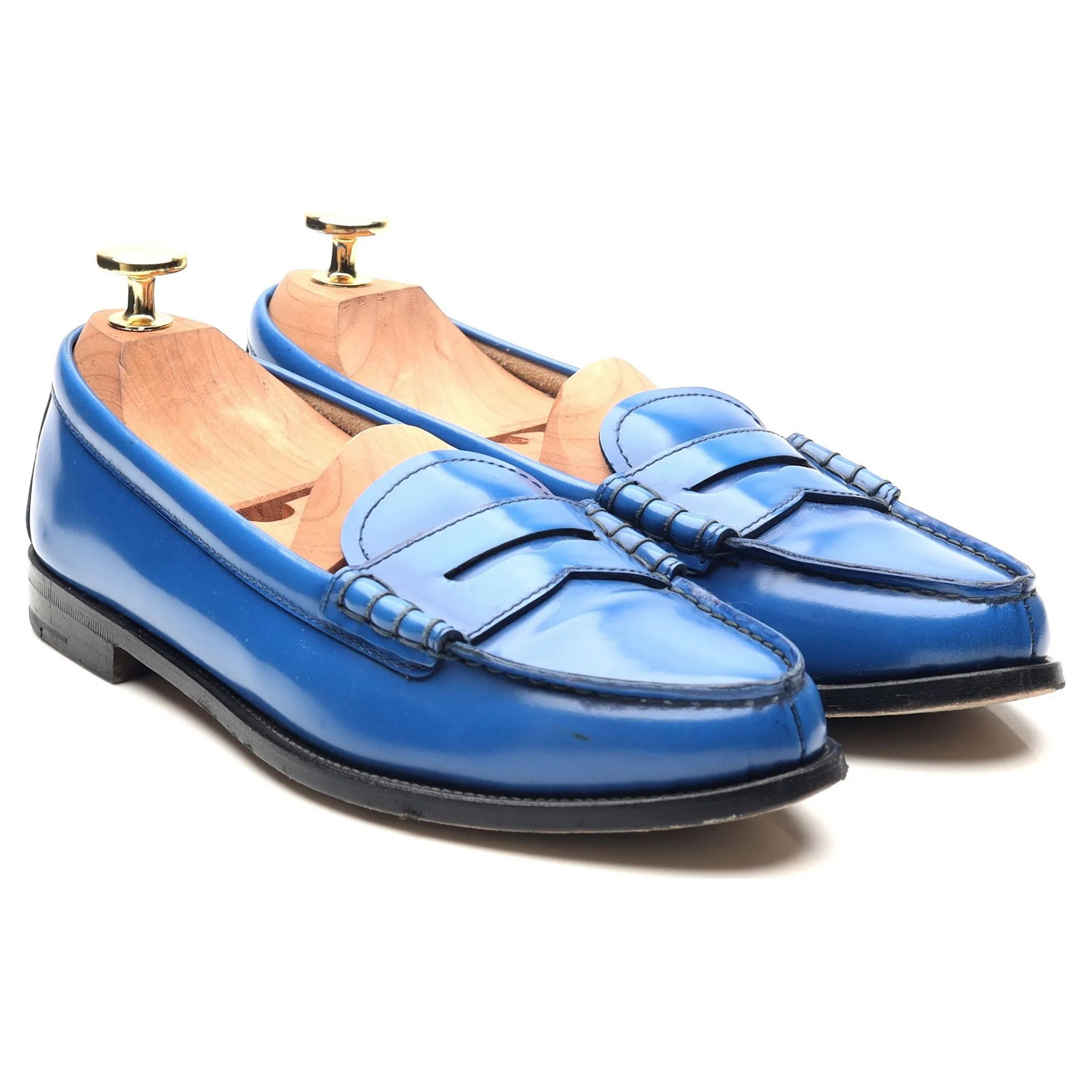 Women's 'Kara' Blue Leather Loafers UK 3.5 EU 36.5