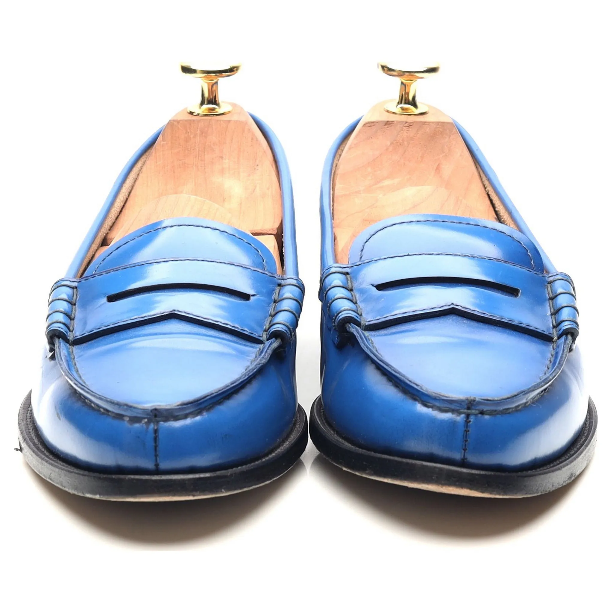 Women's 'Kara' Blue Leather Loafers UK 3.5 EU 36.5