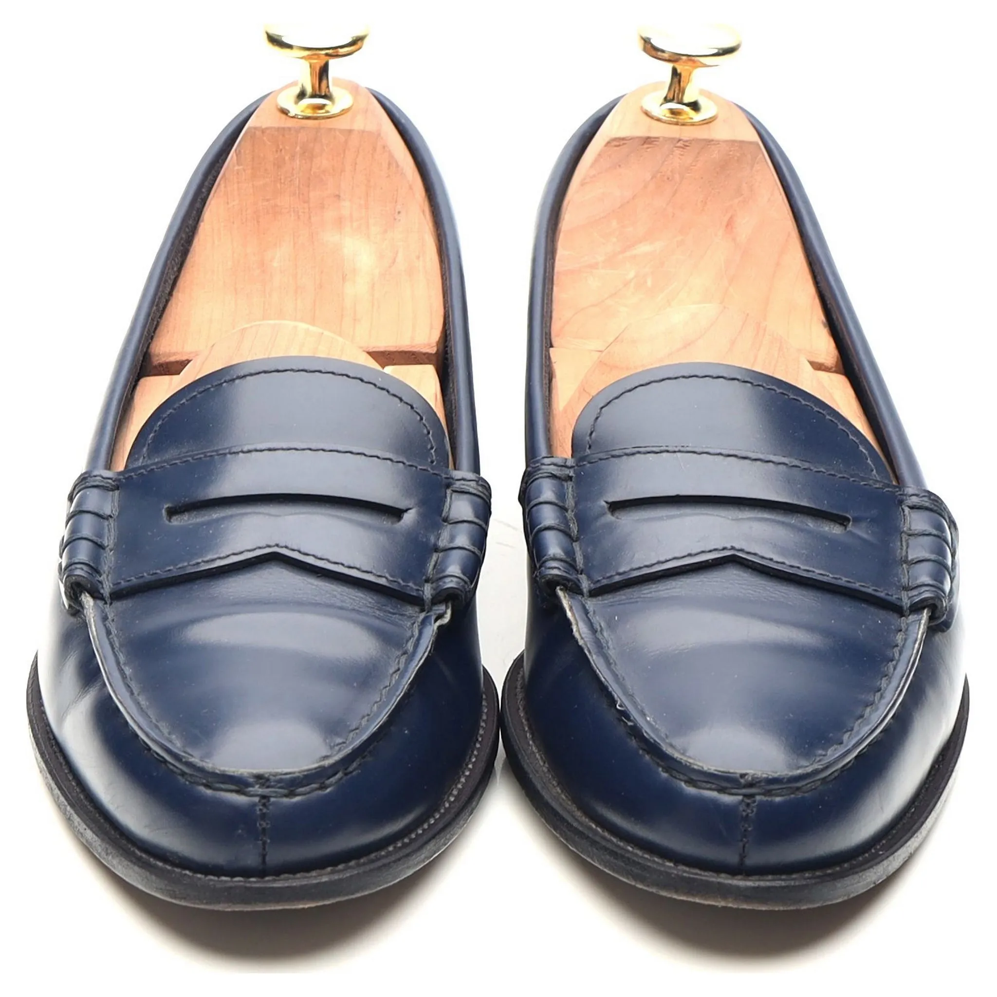 Women's 'Kara' Navy Blue Leather Loafers UK 3.5 EU 36.5