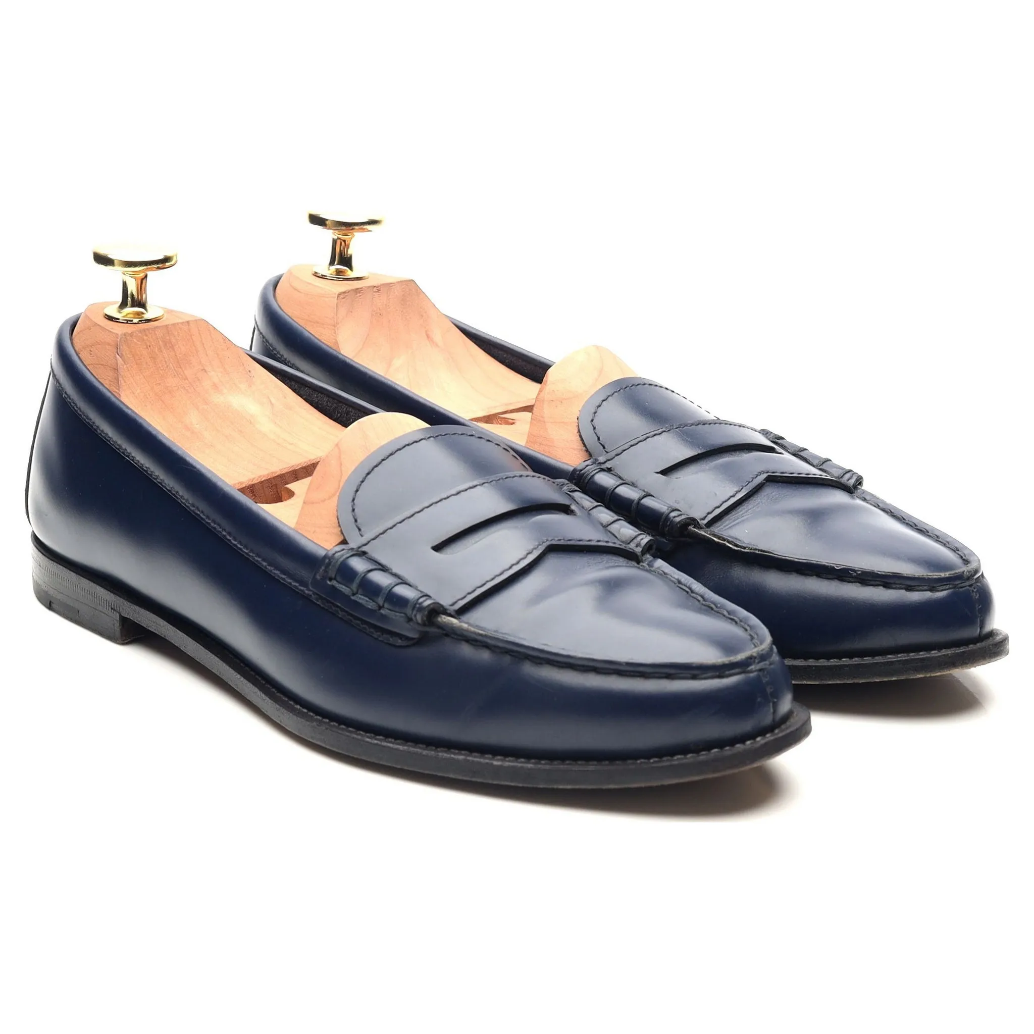 Women's 'Kara' Navy Blue Leather Loafers UK 3.5 EU 36.5