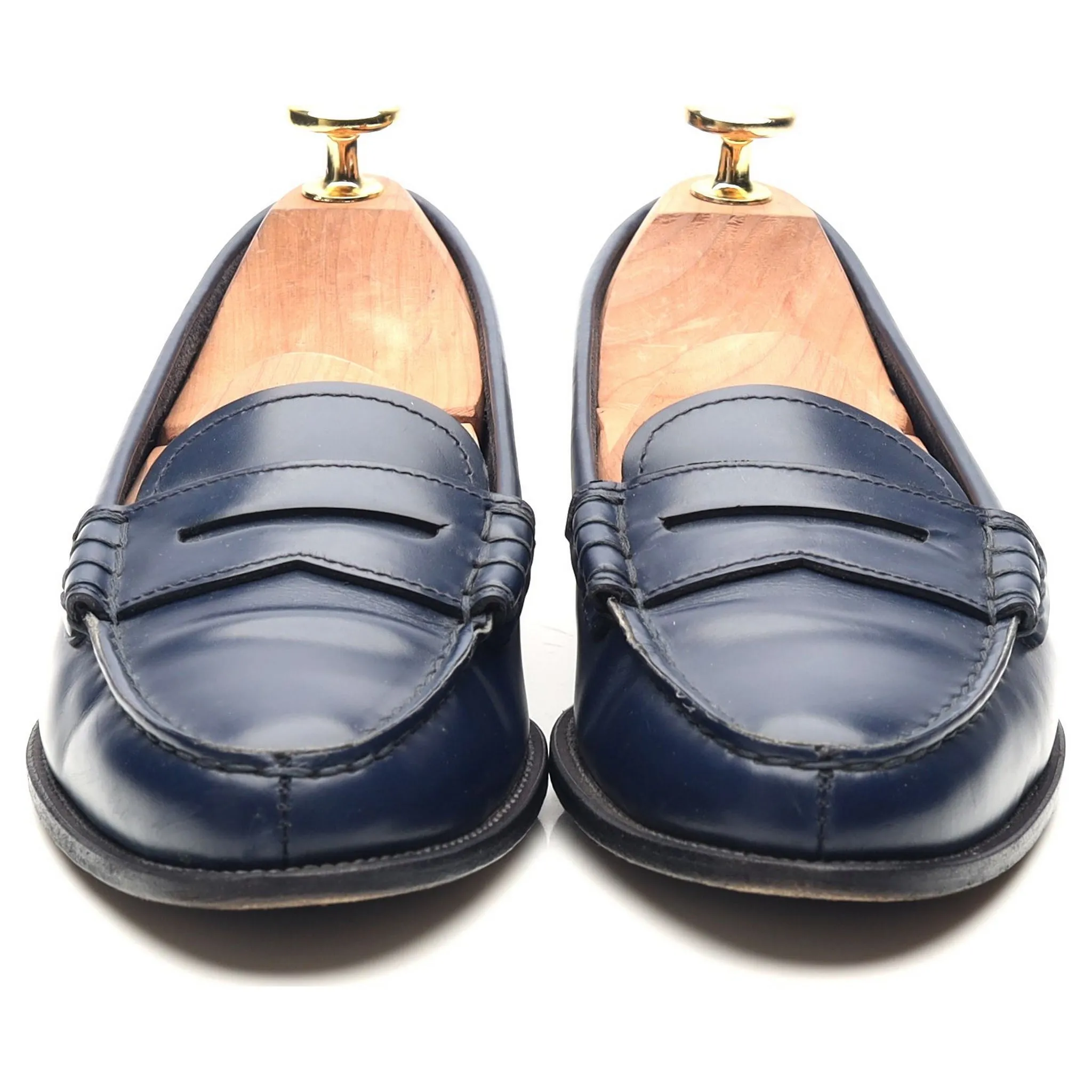 Women's 'Kara' Navy Blue Leather Loafers UK 3.5 EU 36.5