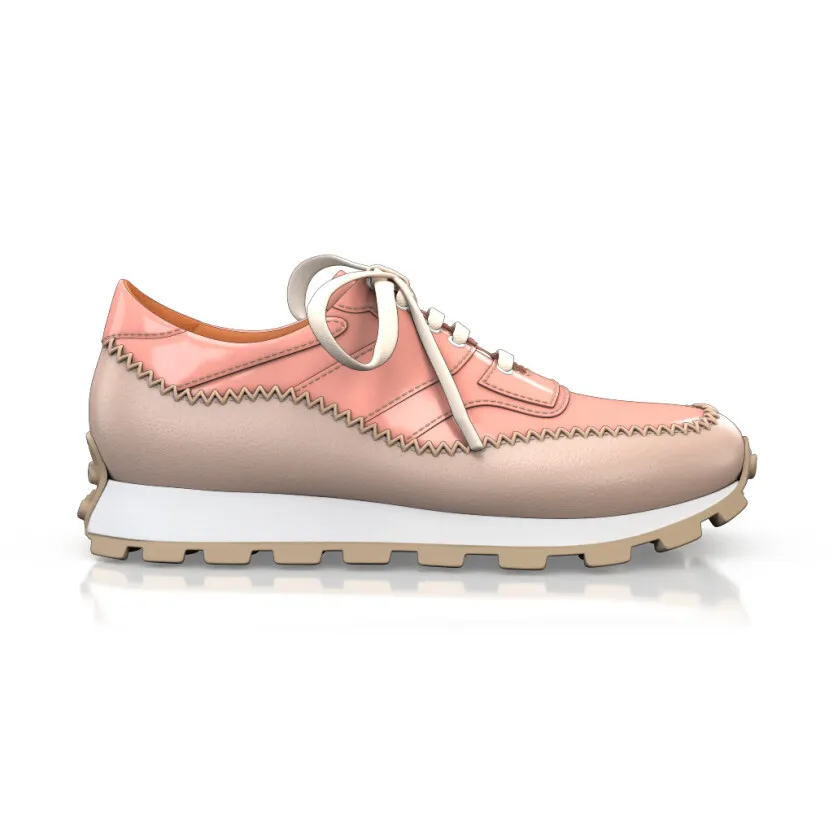 Women's Leather Running Sneakers 54988